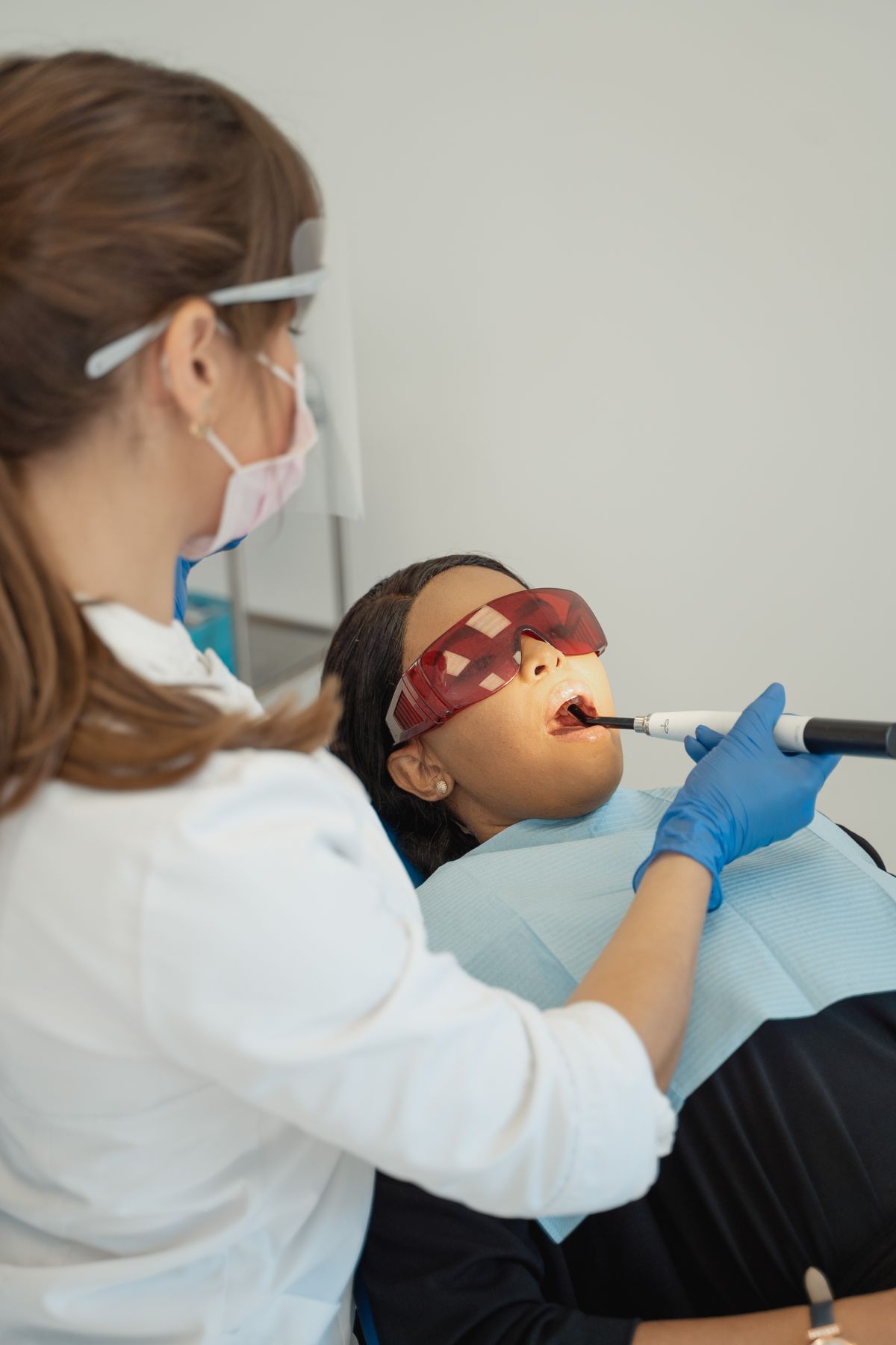 Dentist treating a patient